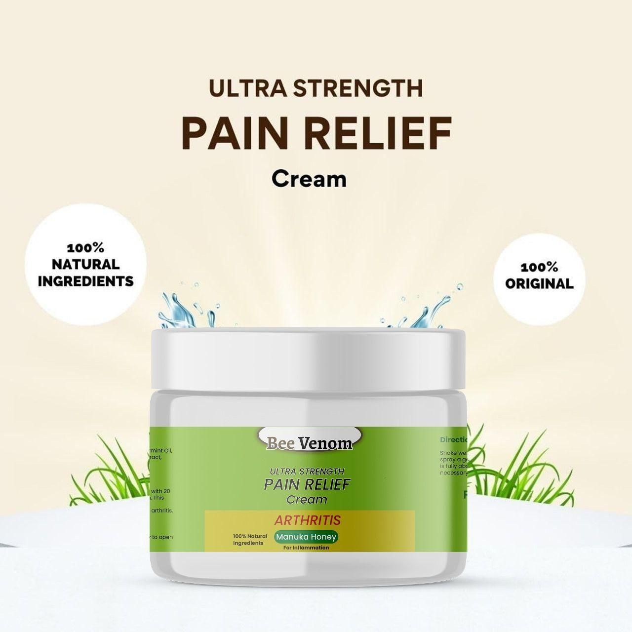 Bee Venom Ultra Strength Bone & Joint Pain Relief Cream 100 gram (Pack of 2)