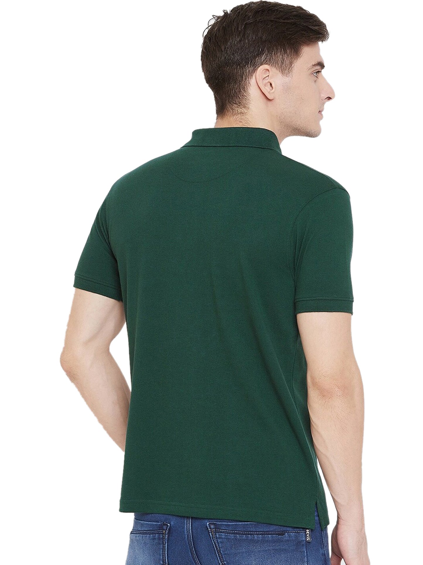 Cotton Blend Solid Half Sleeves Mens Polo Neck T-Shirt (Pack of 4) - Bharat Bazaar
