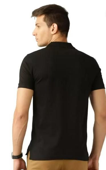 Poly Cotton Solid Half Sleeves Mens Polo T-shirt (Pack of 2) - Bharat Bazaar