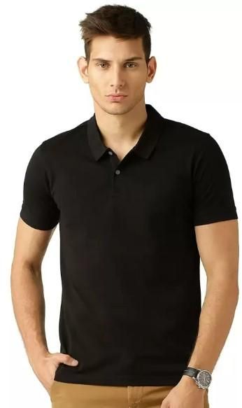 Poly Cotton Solid Half Sleeves Mens Polo T-shirt (Pack of 2) - Bharat Bazaar