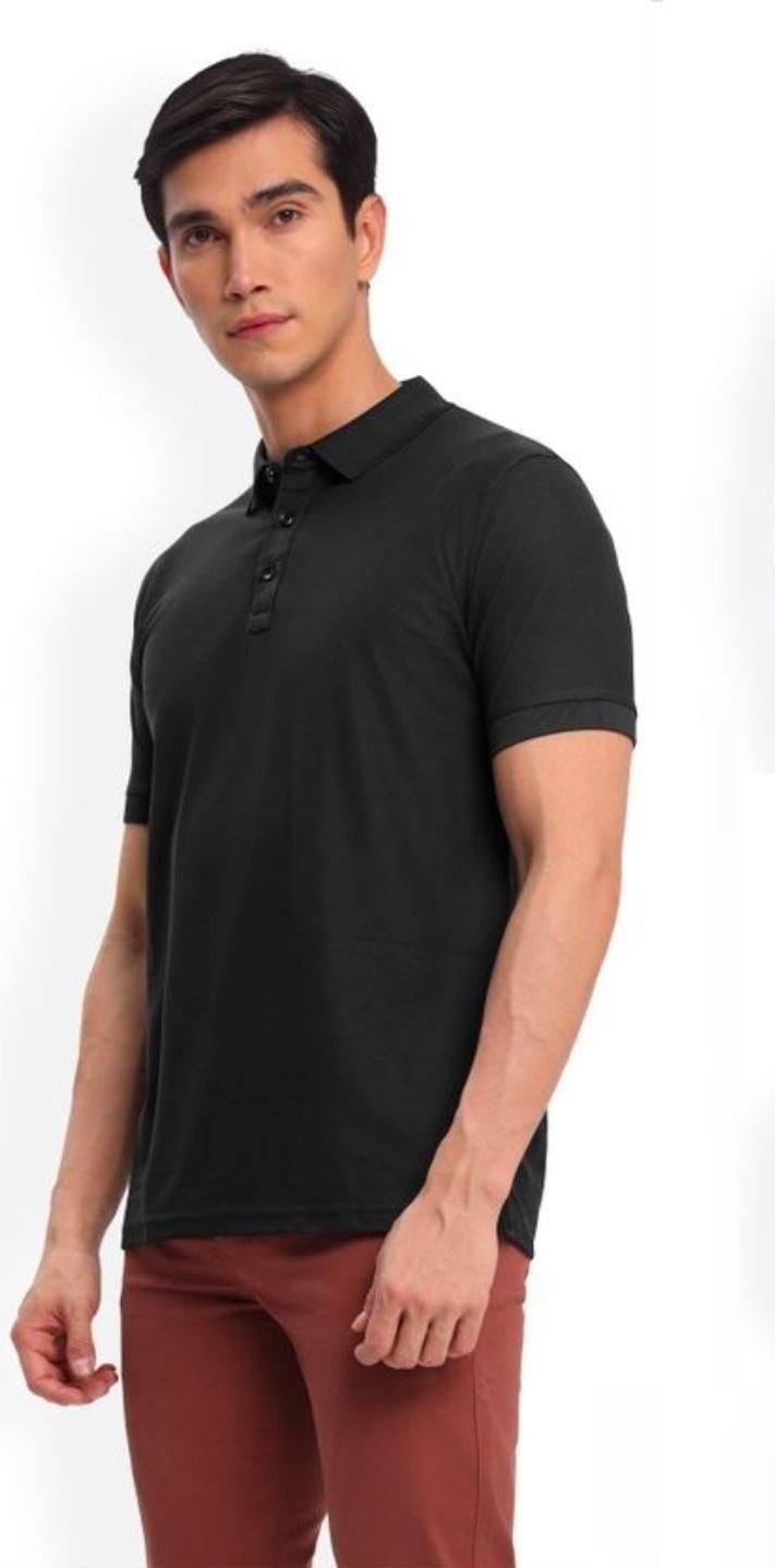 Poly Cotton Solid Half Sleeves Mens Polo T-shirt (Pack of 3) - Bharat Bazaar