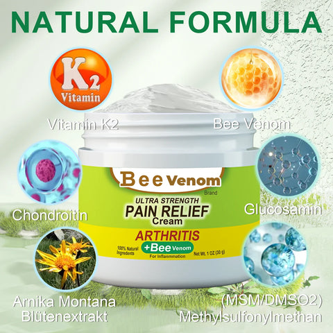 Bee Venom Ultra Strength Bone & Joint Pain Relief Cream 100 gram (Pack of 2)