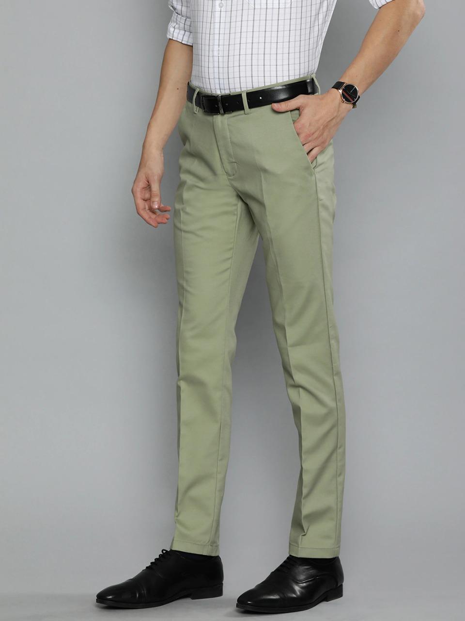 Stretchable Lycra Solid Slim Fit Mens Formal Trouser