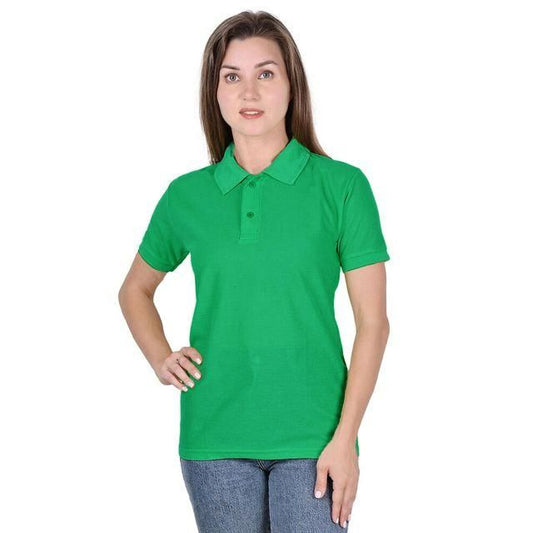 Ketex Green Cotton Blend Polo Neck Tshirt