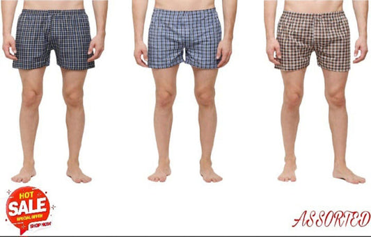 Fidato Men's Checkered Boxer Pack Of 3