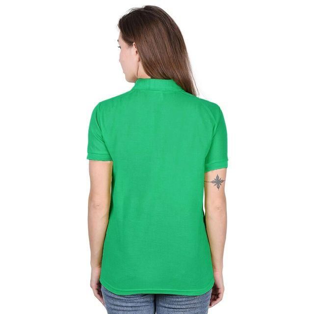 Ketex Green Cotton Blend Polo Neck Tshirt