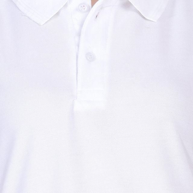 Ketex White Cotton Blend Polo Neck Tshirt