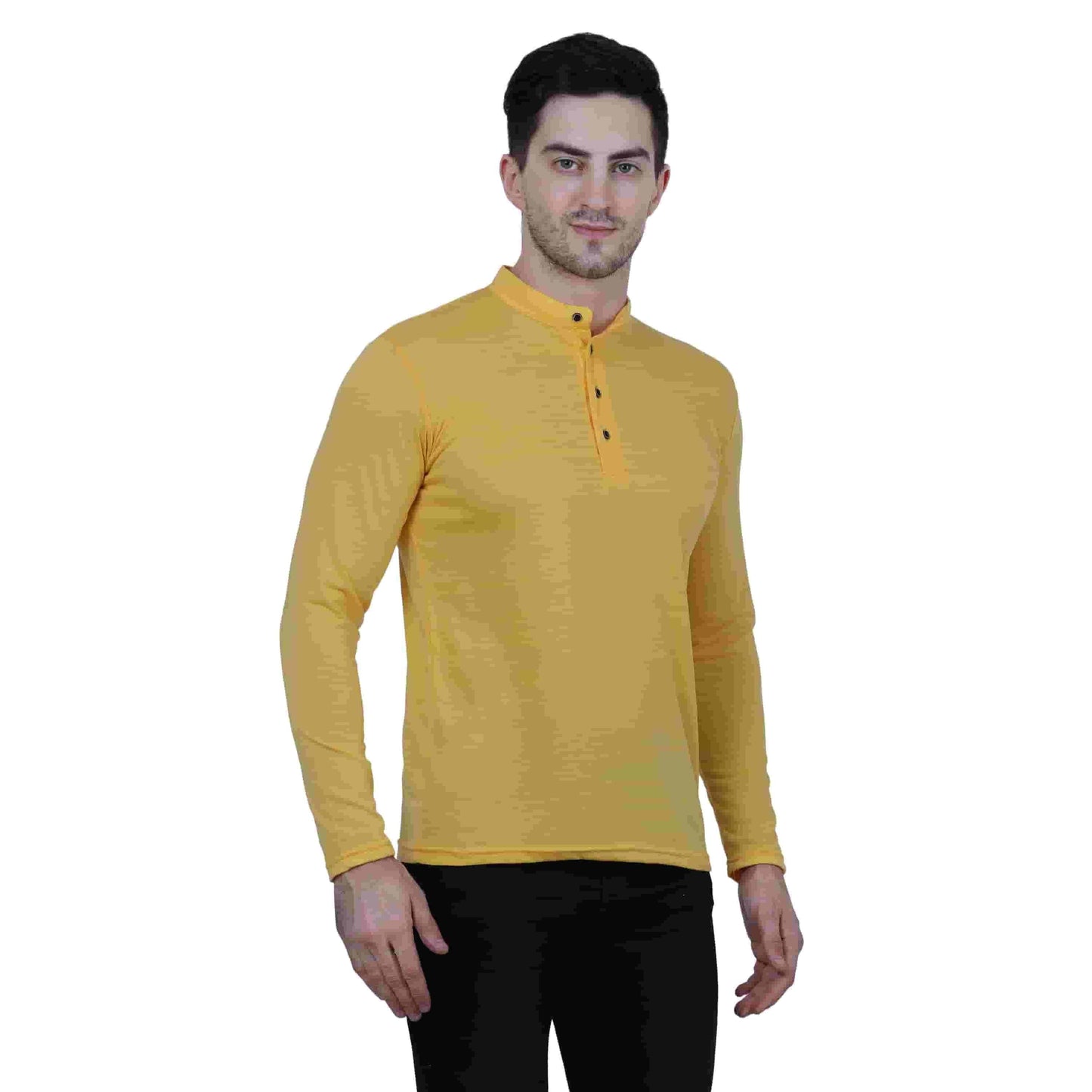 Mens Cotton Solid Full Sleeve T-Shirt