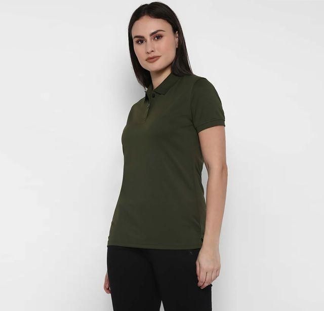 Ketex Bottle Green Cotton Blend Polo Neck Tshirt - Bharat Bazaar