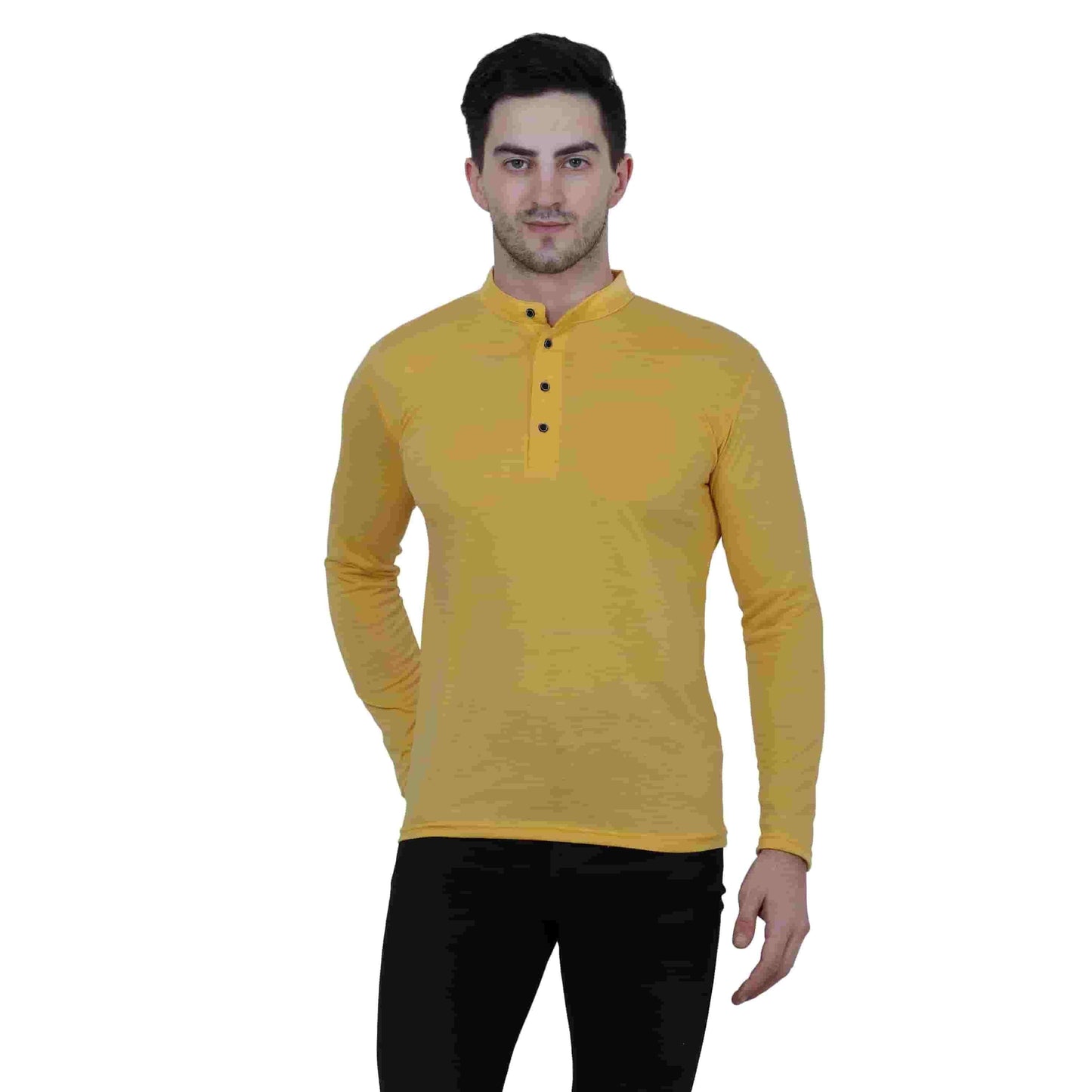 Mens Cotton Solid Full Sleeve T-Shirt