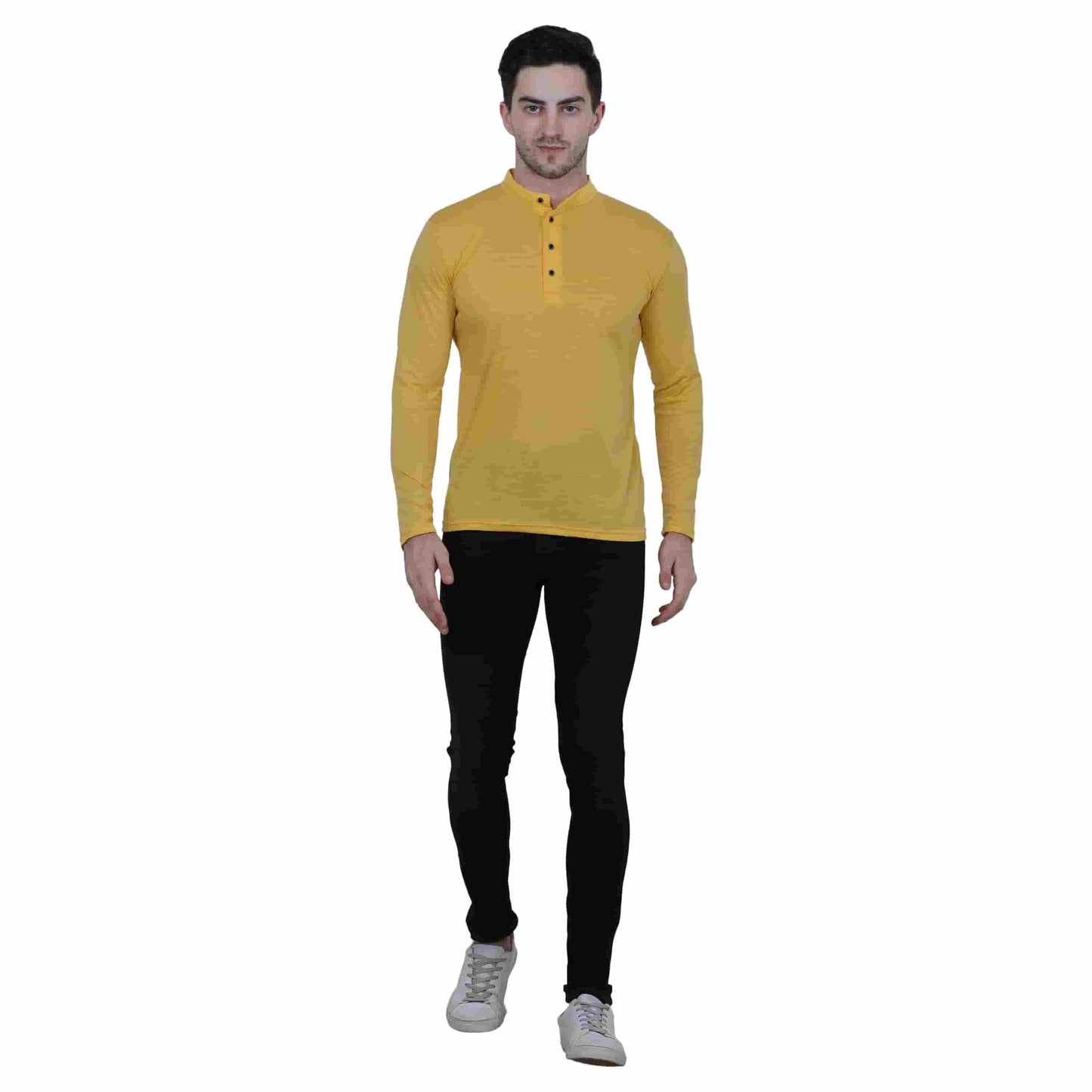 Mens Cotton Solid Full Sleeve T-Shirt