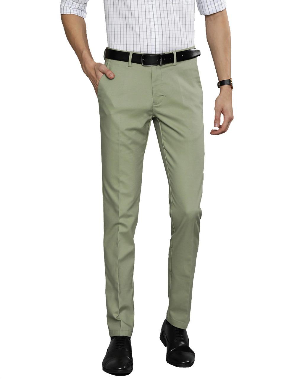 Stretchable Lycra Solid Slim Fit Mens Formal Trouser