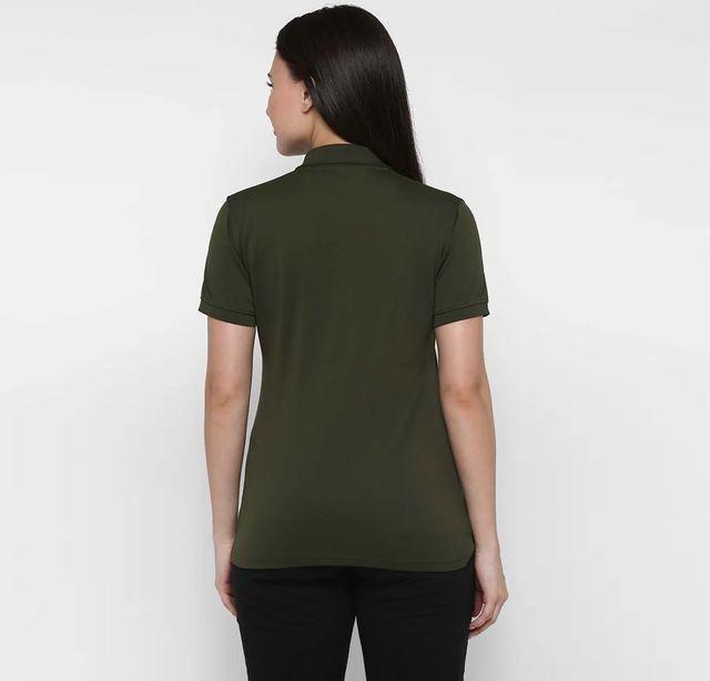 Ketex Bottle Green Cotton Blend Polo Neck Tshirt - Bharat Bazaar