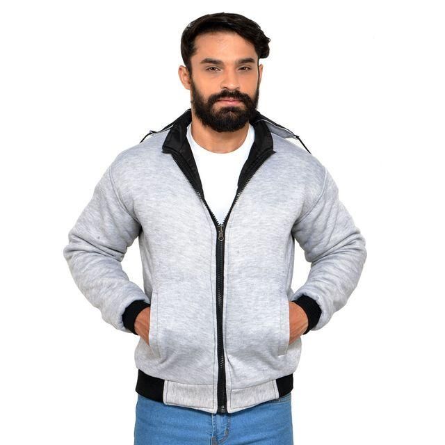 Fidato Full Sleeve Men Reversible Bomber Jacket