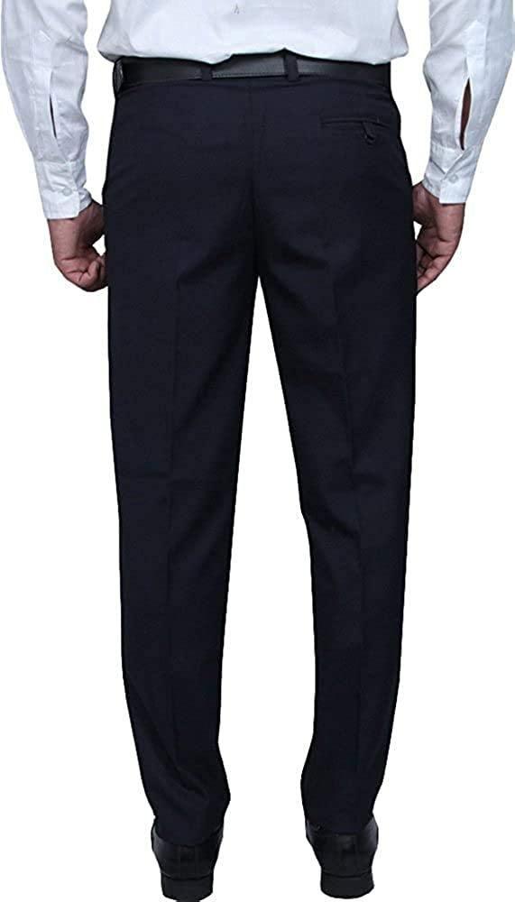 Cotton Lycra stretchable Solid Slim Fit Mens Formal Trousers - Bharat Bazaar