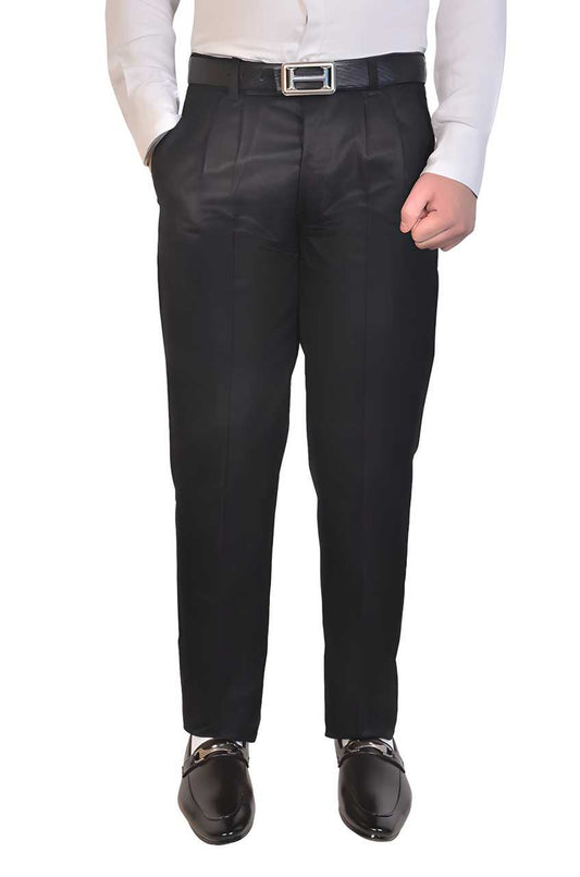 Cotton Solid Regular Fit Formal Trousers - Bharat Bazaar