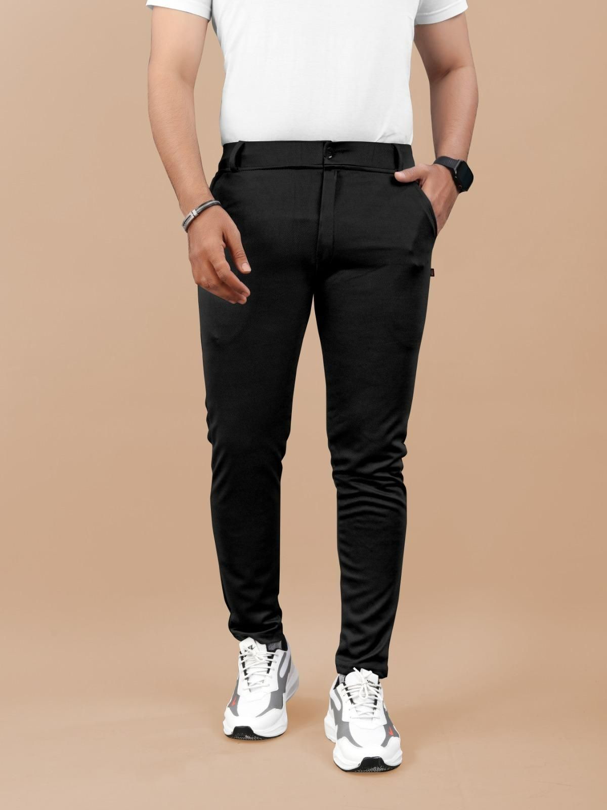 High Elasticity Men's Classic Pants (Pack of 3) - Bharat Bazaar