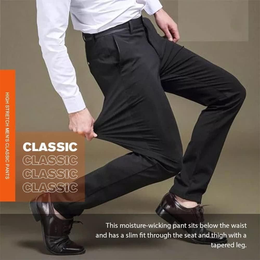 High Elasticity Men's Classic Pants (Pack of 3) - Bharat Bazaar