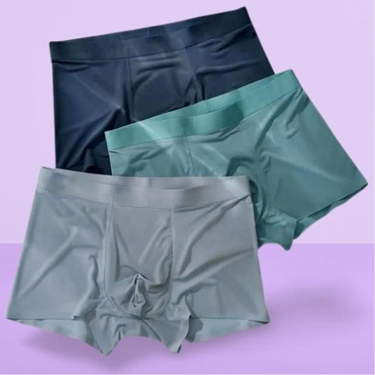 Men's Ice Silk Briefs Boxers (Pack of 3) - Bharat Bazaar
