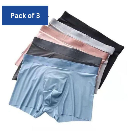 Men's Ice Silk Briefs Boxers (Pack of 3) - Bharat Bazaar