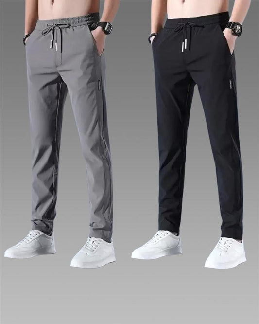 Men's NS Lycra Track Pants- Pack of 2 - Bharat Bazaar